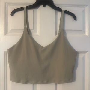 Athleta Beige Ribbed Cropped tank